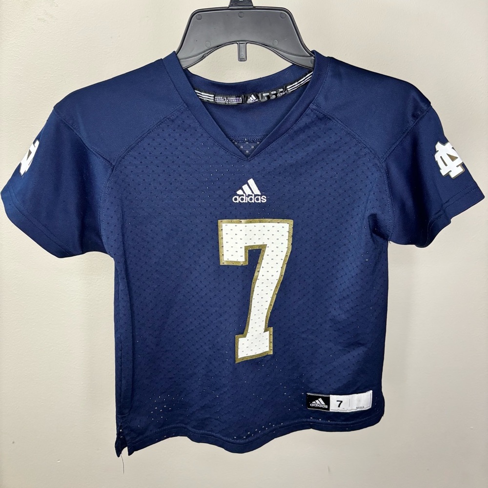 Adidas Notre Dame Youth Fighting Irish Jersey with Number‎ 7 Vintage